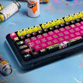 Graffiti Enthusiast Theme Cool Keycap Set for Mechanical Keyboard, PBT, ISO, Cherry Profile, Dye-Sub Legends, Mx(+)Switches, 146pcs